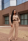 The Moment | Khaki 2 Piece Pant Set