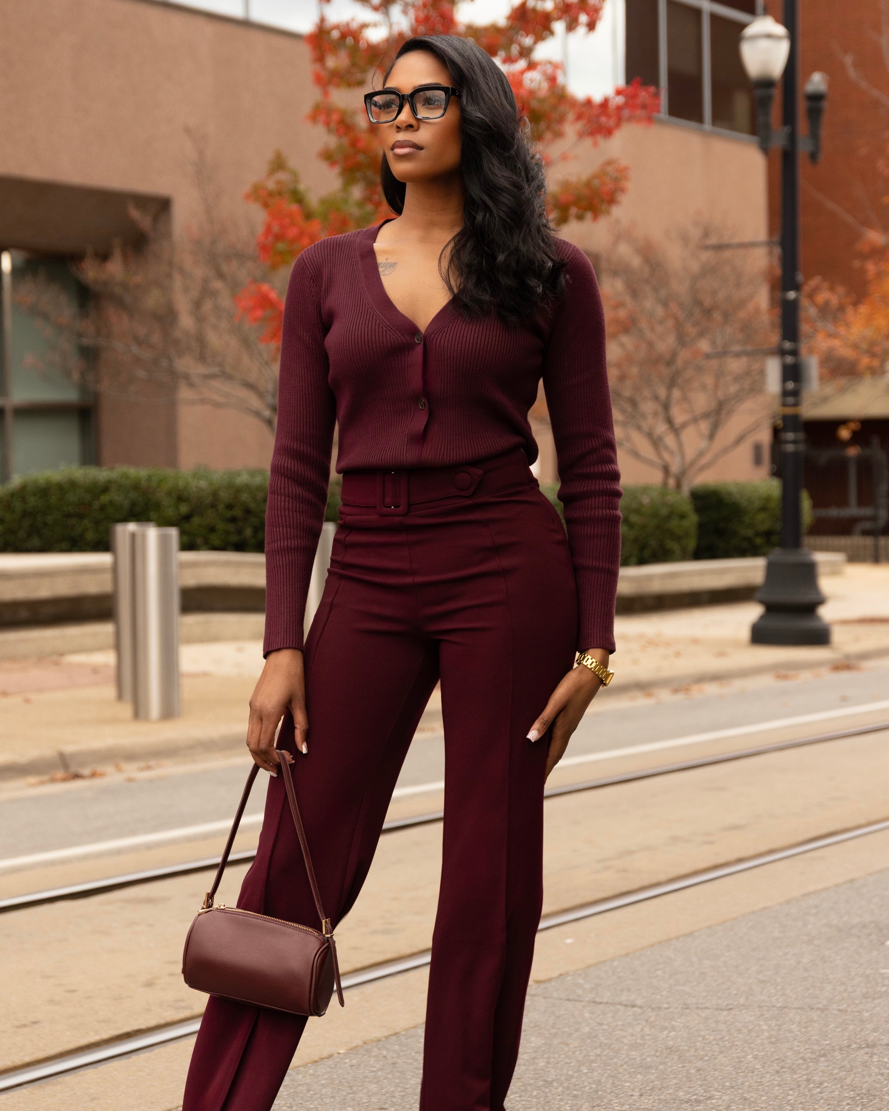 Prestige | Wide-Leg Trouser (Wine)