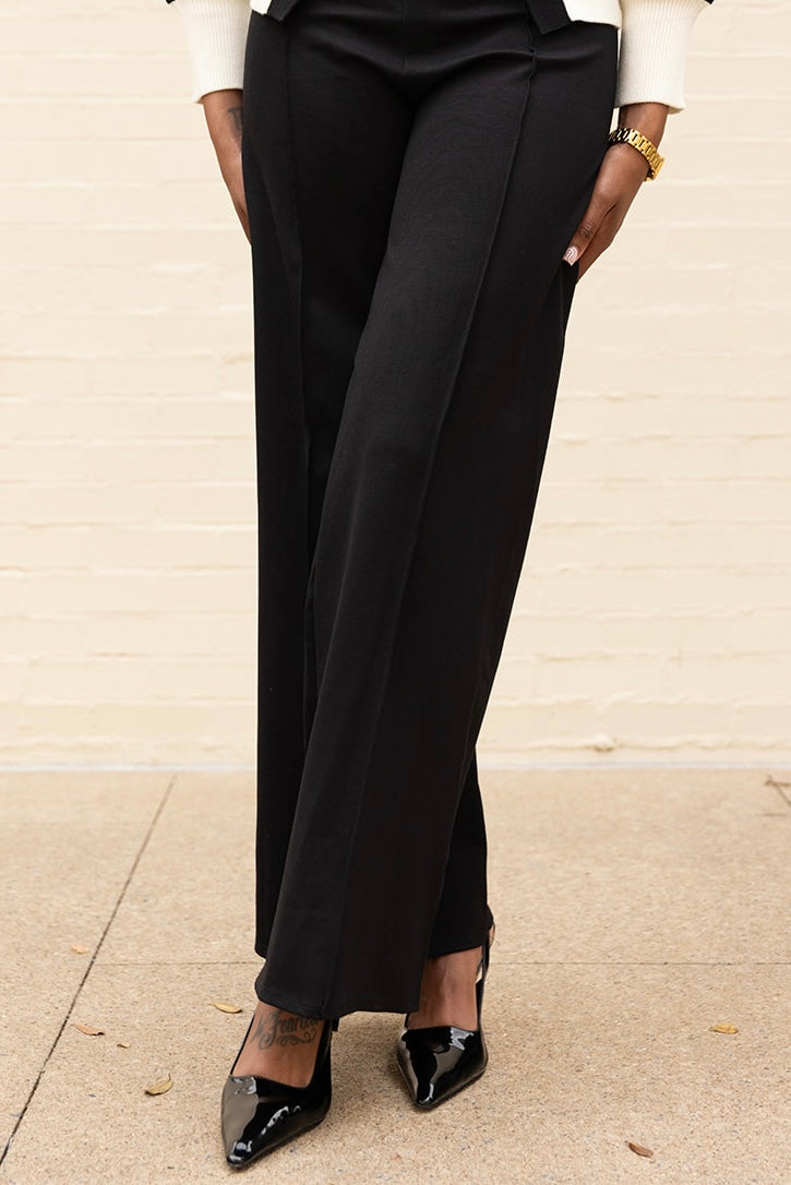 Signature | Wide-Leg Trouser (Black)